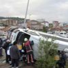 Maltepe'de minibüs devrildi