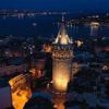 Galata Kulesi'ne rengarenk ışıklandırma Galata Kulesi'ne rengarenk ışıklandırma