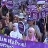 Kadıköy'de, kadına şiddete karşı eylem
