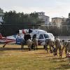 JAKEM köpeklerine helikoptere inme-binme eğitimi