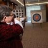 Başbakan Davutoğlu özel etkinlikte ok attı