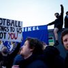 İngiltere'de Avrupa Süper Lig protestosu İngiltere'de Avrupa Süper Lig protestosu