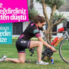 Nevşin Mengü bisikletten düştü