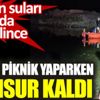 ﻿Nehrin suları bir anda yükselince 21 kişi piknik yaparken mahsur kaldı