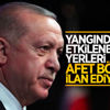 Cumhurbaşkanı Erdoğan: Yangından etkilenen yerler Afet Bölgesi ilan edildi