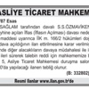İZMİR 5. ASLİYE TİCARET MAHKEMESİ’NDEN İZMİR 5. ASLİYE TİCARET MAHKEMESİ’NDEN