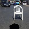 Nispetiye Caddesi'nde yol çöktü