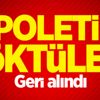 Apoletini söktüler! Geri alındı