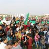 Suriyelilerden sınırda PKK/YPG protestosu Suriyelilerden sınırda PKK/YPG protestosu