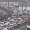 Köprüde trafik durma noktasına geldi
