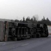 Bursa'da lodos TIR devirdi Bursa'da lodos TIR devirdi