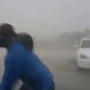 Irma Kasırgasının hızını ölçmeye çalıştı