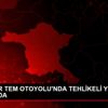 ATAŞEHİR TEM OTOYOLU NDA TEHLİKELİ YOLCULUK KAMERADA