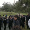 Bilal'e cami çıkışı protesto Bilal'e cami çıkışı protesto