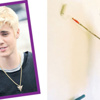 Cezalı Bieber duvar boyadı