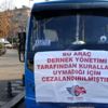 Kurallara uymayan minibüs şoförlerine pankartlı ceza