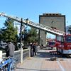 İtfaiyeden köprü üzerinde tatbikat İtfaiyeden köprü üzerinde tatbikat
