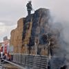 Gaziantep'te saman yüklü TIR yandı