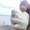 Tek gözlü albino köpek balığı görenleri şaşkına çevirdi Tek gözlü albino köpek balığı görenleri şaşkına çevirdi
