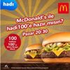 Hadi'den hamburger severlere özel yarışma Hadi'den hamburger severlere özel yarışma