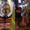 İzmir'de afiş gerilimi: Afişi astı, AKP binasına sığındı