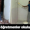 Fedakar öğretmenler okulu yeniledi Fedakar öğretmenler okulu yeniledi