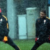 Kar altında derbi mesaisi Kar altında derbi mesaisi