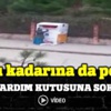 Küçük kızını yardım kutusuna bıraktı