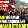 ﻿Erdoğan'ı görmek isteyen vatandaşları korumalar itti kaktı. Saraybosna ziyaretinde gerçekleşti