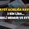 Nihayet açıklığa kavuştu! 3 bin lira… SGK, SSK, Bağkur, emekli, memur ve EYT’li milyonları ilgilendiriyor!