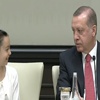 Cumhurbaşkanı Erdoğan, Beştepe'de çocukları kabul etti