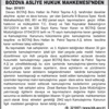 BOZOVA ASLİYE HUKUK MAHKEMESİ’NDEN