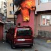 Şişli de korku dolu anlar: Yangından çocuklarıyla ...