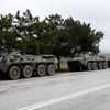 Rusya'dan sınır ötesi yardım konvoyu Rusya'dan sınır ötesi yardım konvoyu