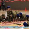 Anaokulu öğrencilerinin 23 Nisan gösterisinde şehit sahnesi Anaokulu öğrencilerinin 23 Nisan gösterisinde şehit sahnesi