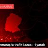 Kahramanmaraş ta trafik kazası: 1 yaralı Kahramanmaraş ta trafik kazası: 1 yaralı