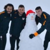 Galatasaray'da antrenman sonrası kar keyfi Galatasaray'da antrenman sonrası kar keyfi