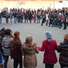 Diyarbakır sokaklarında Kobani kutlaması Diyarbakır sokaklarında Kobani kutlaması