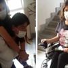 Engelli öğreciye 3. katta sınav: Anne sırtında taşıdı! Engelli öğreciye 3. katta sınav: Anne sırtında taşıdı!