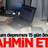 Bodrum depremini 15 gün önceden bildi Bodrum depremini 15 gün önceden bildi