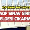 AÖF sınavı bu hafta sonu! AÖF sınav giriş belgesi çıkarmayı unutmayın! AÖF sınavı bu hafta sonu! AÖF sınav giriş belgesi çıkarmayı unutmayın!