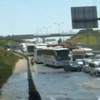 TEM'i su bastı trafik durma noktasına geldi!