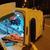 Trafik kazasında yaralanan hastayı taşıyan ambulans ile otomobil çarpıştı