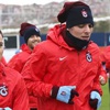 Trabzonspor, ikinci yarı hazırlıklarını sürdürdü