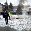 Uygulamalı yangın eğitimi verildi Uygulamalı yangın eğitimi verildi