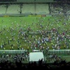 Gol oldu tribünler sahaya indi