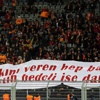G.Saraylı futbolculara tehdit gibi pankart