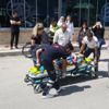 Kamyonetin çarptığı bisikletli kız çocuk yaralandı