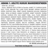 ADANA 1. ASLİYE HUKUK MAHKEMESİ’NDEN