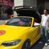 Üstü açık lüks otomobili taksi yaptı Üstü açık lüks otomobili taksi yaptı